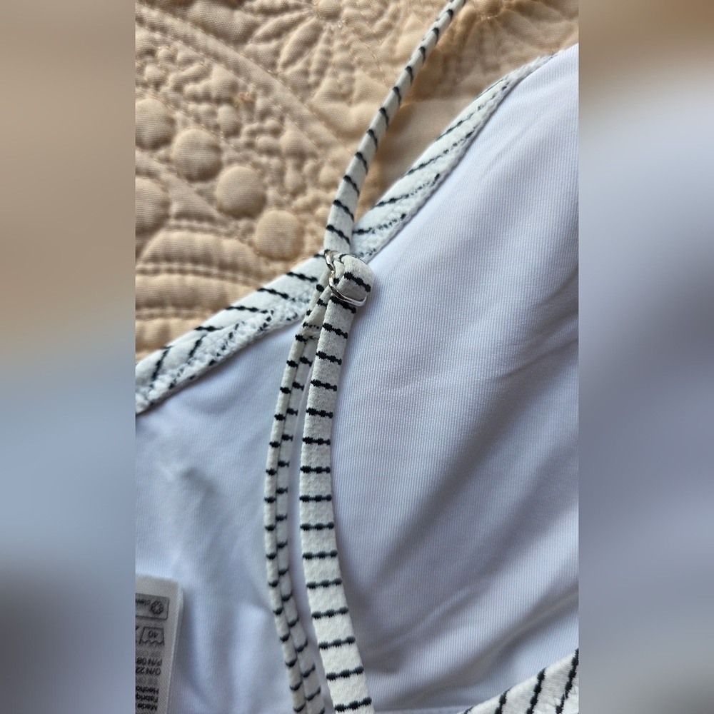 H&M Black and White Striped One Piece Swimsuit - Picture 5 of 5